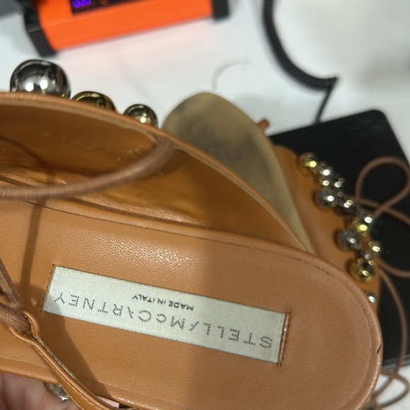 Stella McCartney bead-embellished artificial Gladiator Leather Sandals Size 6.5 - Picture 7 of 7